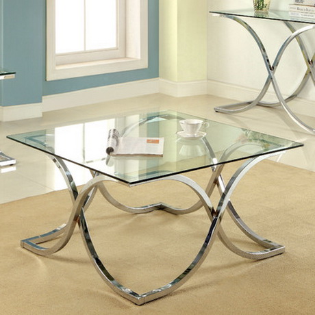 CT00024 modern stainless steel glass coffee table