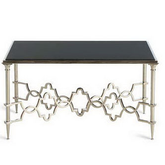 CT00040 glass top steel stainless base coffee table set