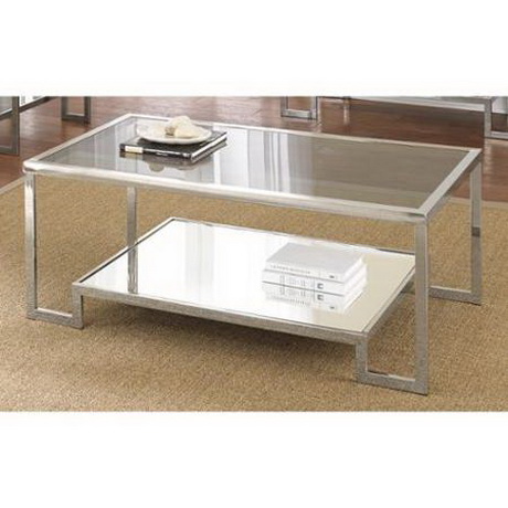 CT00113 design new stainless steel frame glass top diamond coff