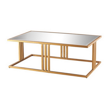 CT00175 tempered glass stainless steel gold end table for weddi