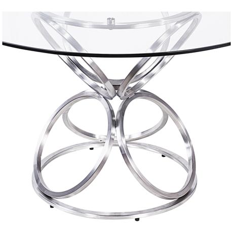 CT00178 tempered glass stainless steel gold end table for weddi