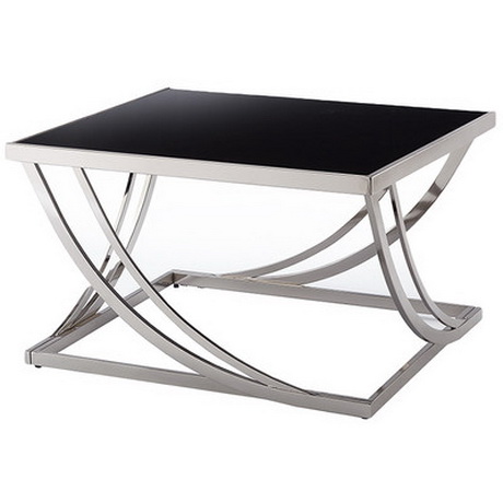 CT00212 tempered glass modern stainless steel coffee table