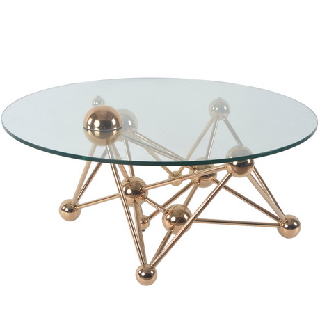 CT00216 tempered glass modern stainless steel coffee table