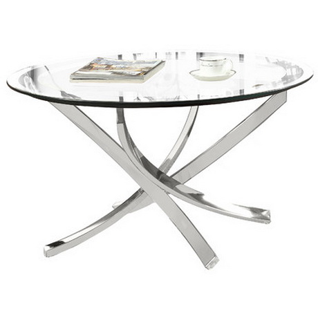 CT00232 tempered glass modern stainless steel coffee table