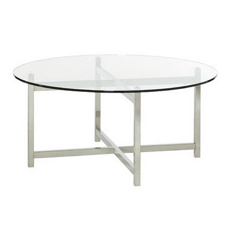 CT00234 tempered glass modern stainless steel coffee table