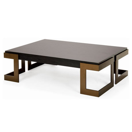 CT00243 tempered glass modern stainless steel coffee table