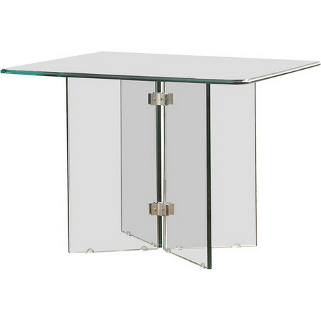 CT00257 event rental mirror glass table stainless steel modern