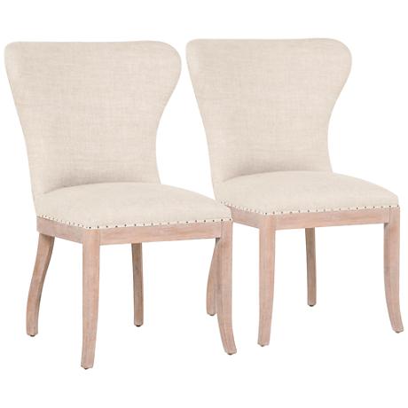 DC00007 Solid walnut wood polyester fabric dining chairs