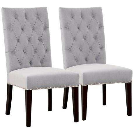 DC00009 Solid walnut wood polyester fabric dining chairs