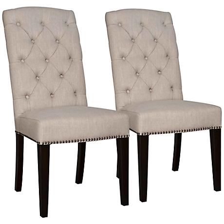 DC00013 Solid walnut wood polyester fabric dining chairs