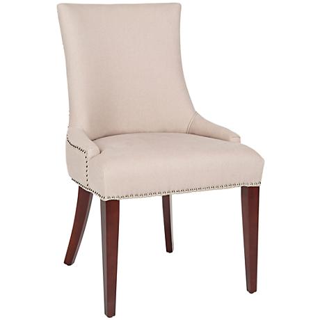 DC00016 Solid walnut wood polyester fabric dining chairs