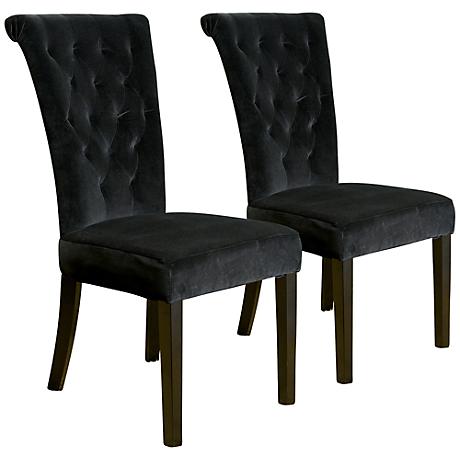 DC00024 Solid walnut wood polyester fabric dining chairs