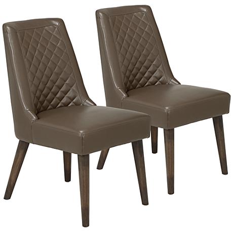 DC00026 Solid walnut wood polyester fabric dining chairs