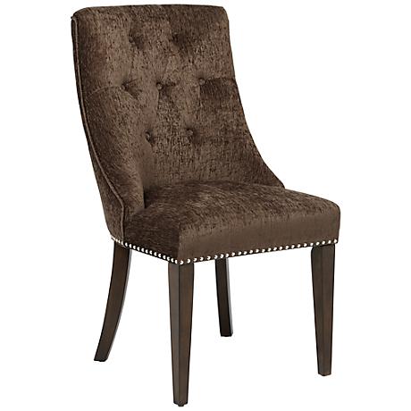 DC00028 Solid walnut wood polyester fabric dining chairs