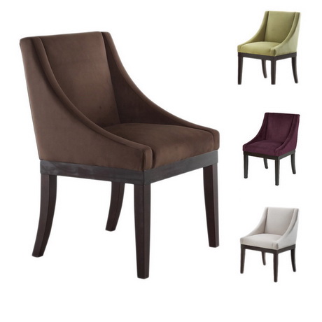 DC00041 High quality wood and polyester fabric dining chairs