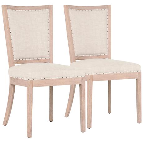 DC00043 High quality wood and polyester fabric dining chairs