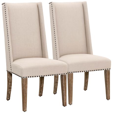 DC00046 High quality wood and polyester fabric dining chairs