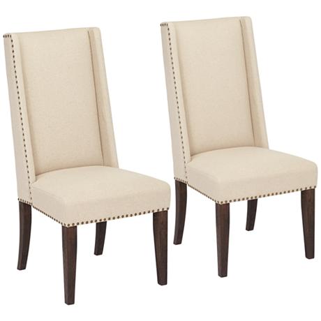 DC00088 High quality wood and polyester fabric dining chairs