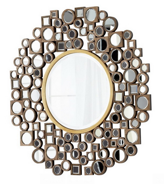 80021 Modern wall mirrors with full glass for hotel decorations