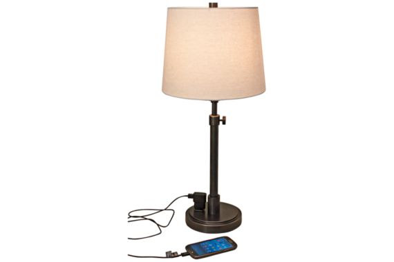 6620551 table lamp for guest rooms with USB charger