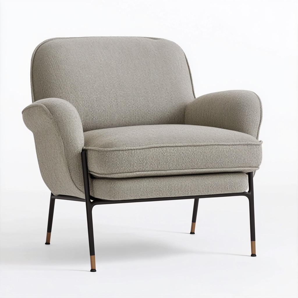 MTC0067 Matoezzi ITALIA lounge chair with solid walnut woood