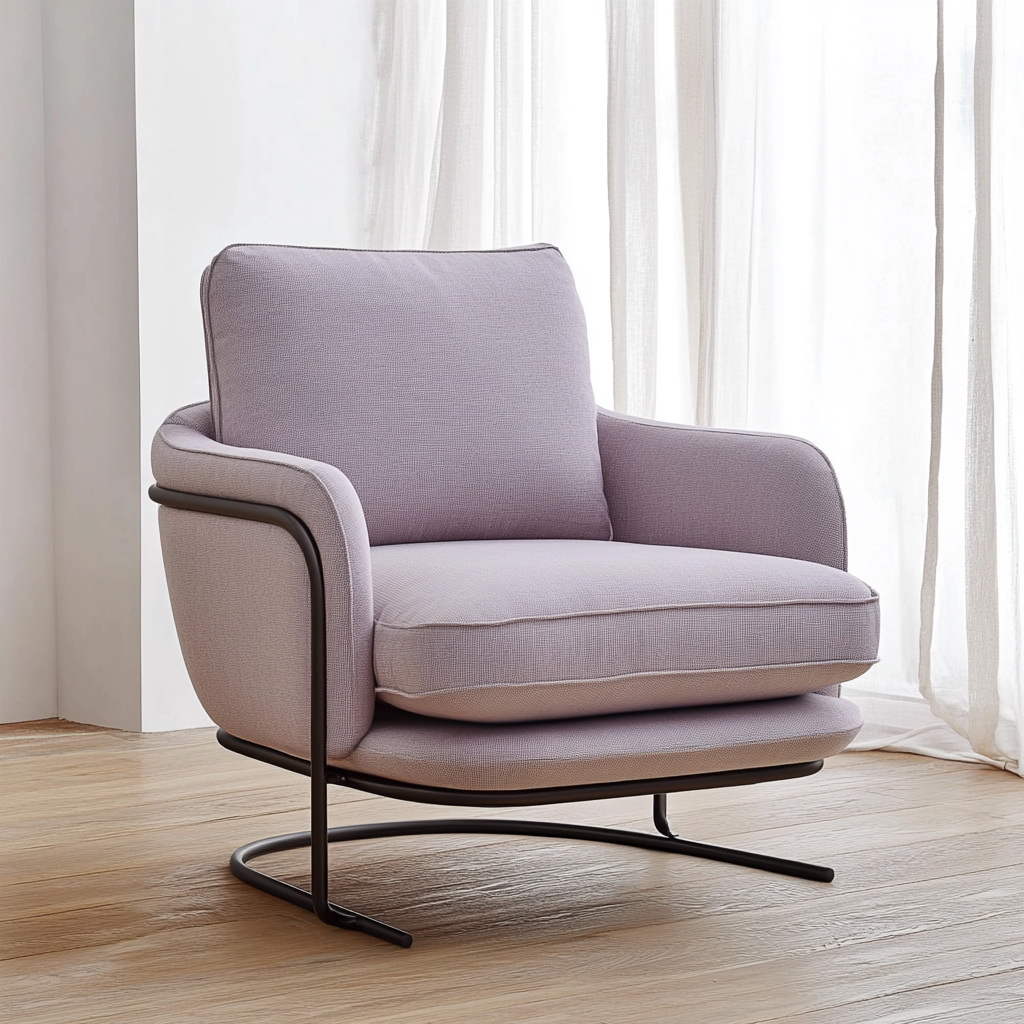 MTC0073 Matoezzi ITALIA lounge chair with solid walnut woood