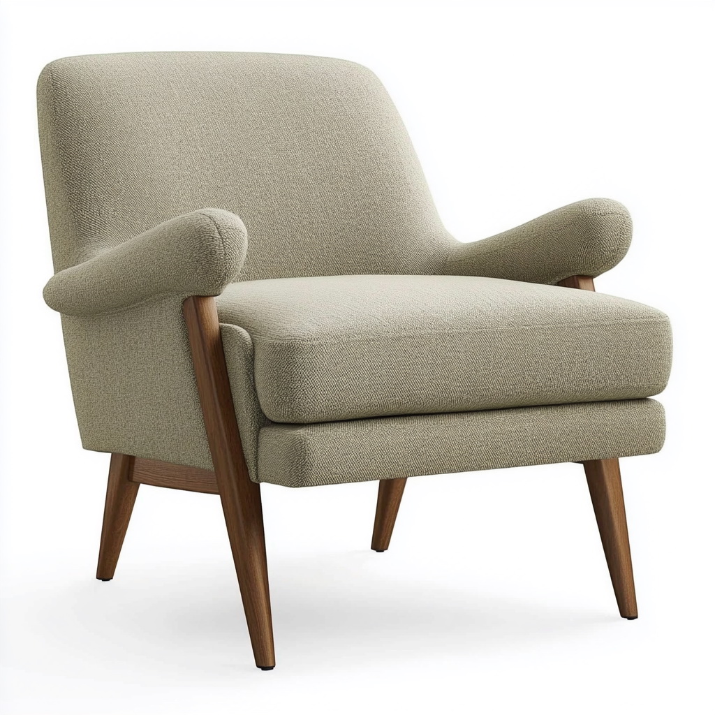 MTC0094 Matoezzi ITALIA lounge chair with solid walnut woood