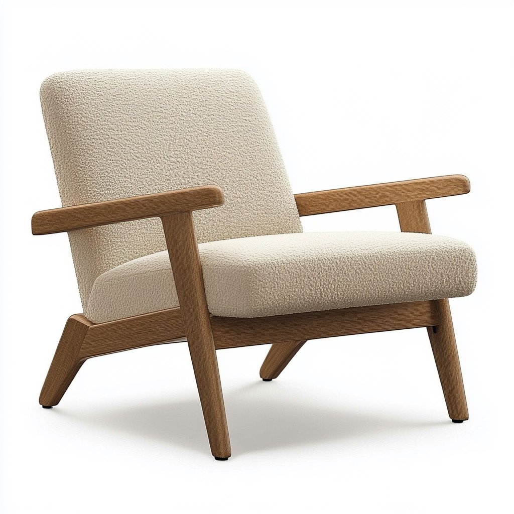 MTC0100 Matoezzi ITALIA lounge chair with solid walnut woood
