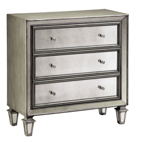 610009 Modern mirrored drawer cabinets chest