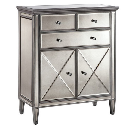 610013 Modern mirrored drawer cabinets chest