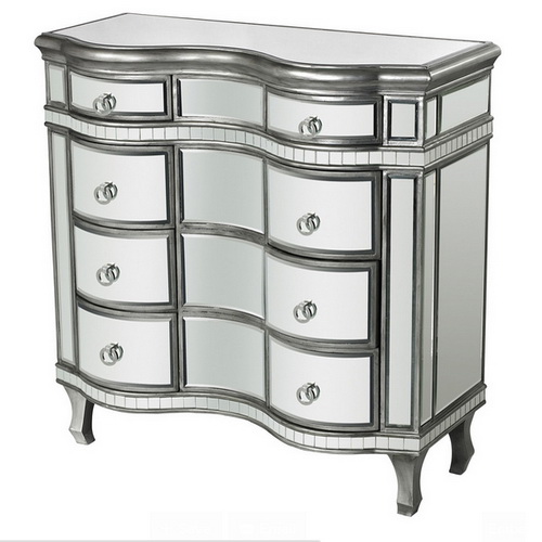 610071 glass chest furniture of drawers