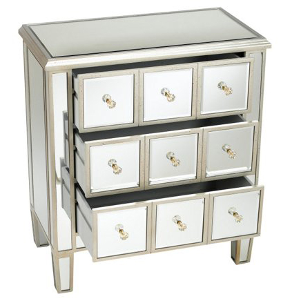 610078 glass chest drawers