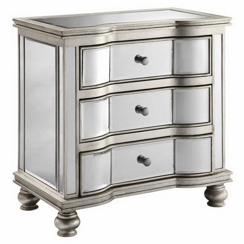 610205 bedroom furniture mirrored chest of drawers