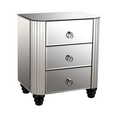 610211 bedroom furniture mirrored chest of drawers