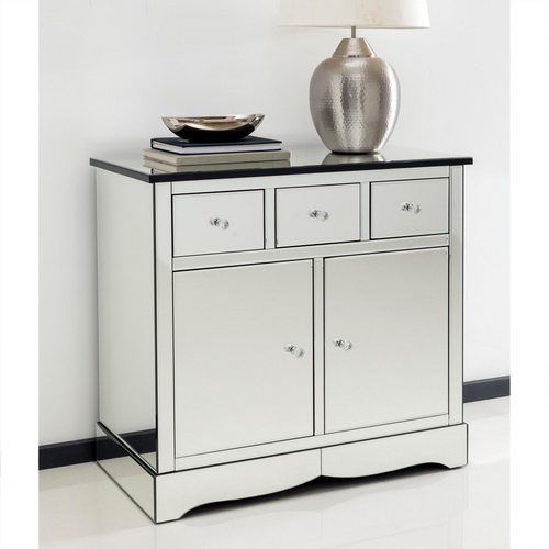 610218 bedroom furniture mirrored chest of drawers