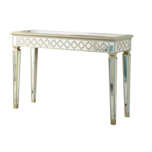 630039 half moon mirrored console table