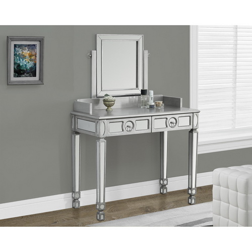 630043 half moon mirrored console table