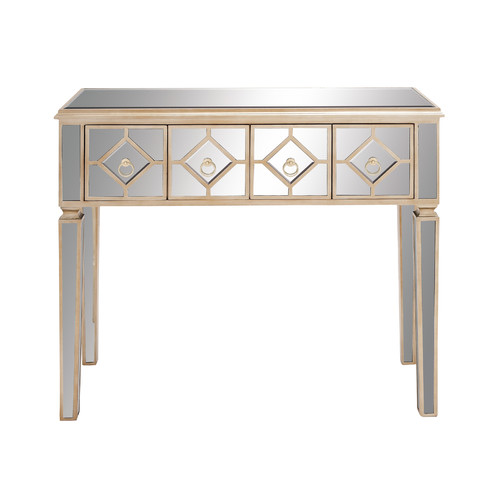 630047 half moon mirrored console table