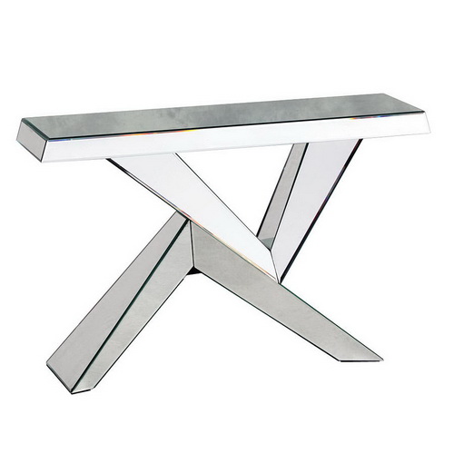 630122 modern mirrored console table