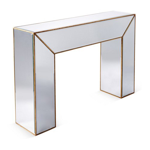 630126 modern mirrored console table