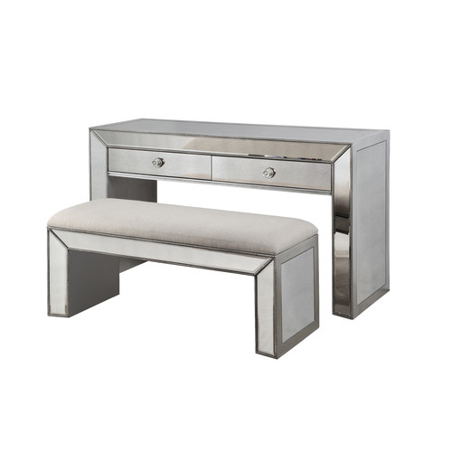 630137 modern mirrored console table