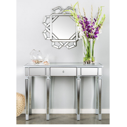 630143 modern mirrored console table