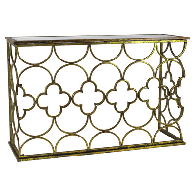 630144 modern mirrored console table