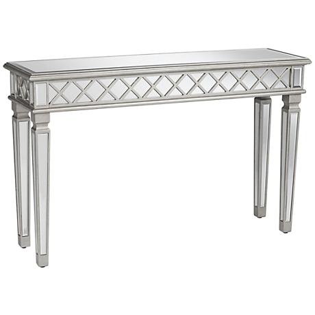 630148 modern mirrored console table