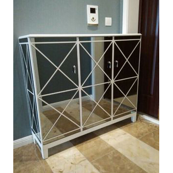 630155 modern mirrored console table