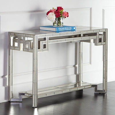 630158 modern mirrored console table