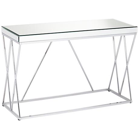 630167 modern mirrored console table