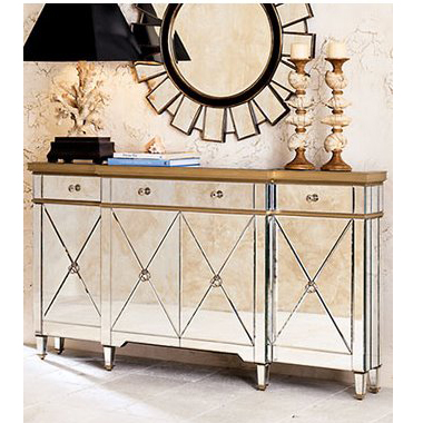 630168 modern mirrored console table