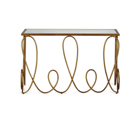 630178 modern mirrored console table