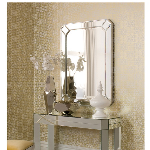 630185 luxury mirrored console table